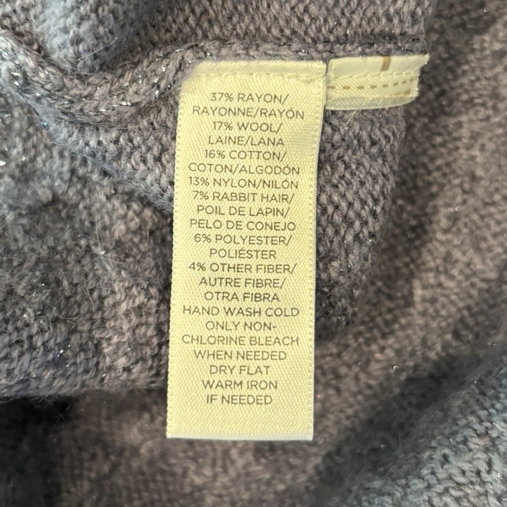 LOFT Blue Shimmer Knit Sweater – Women's XL - Picture 5 of 5